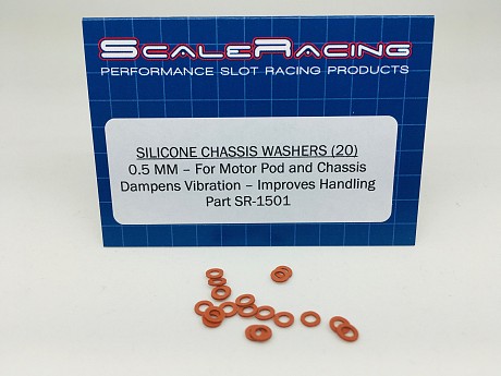 Chassis Damping Washers (20) - Red Silicone - 1.0mm Thick (.04