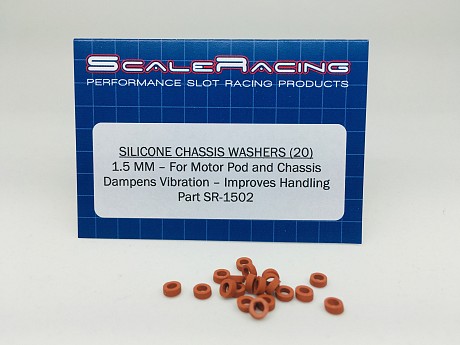 Chassis Damping Washers (20) - Red Silicone - 1.0mm Thick (.04