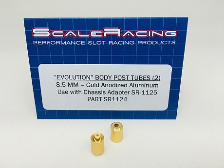 Body Post Tubes (2) - Aluminum 8.5mm Long - Gold Anodized