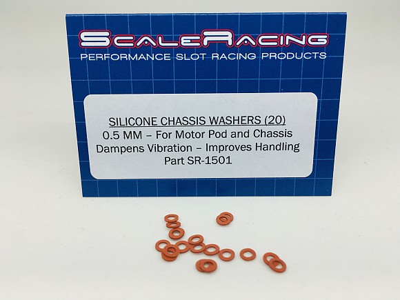 Chassis Damping Washers (20) - Red Silicone - 1.0mm Thick (.04
