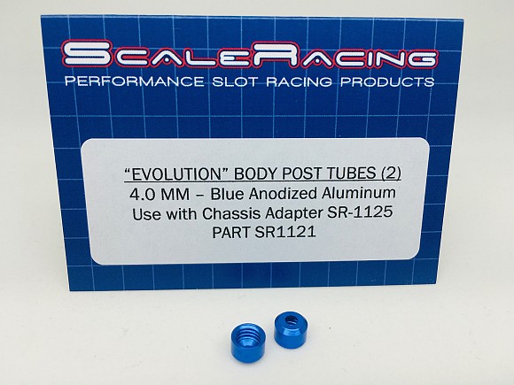 Body Post Tubes (2) - Aluminum 4.0mm Long - Blue Anodized